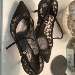 Dolce & Gabbana Black Lace Heels